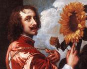 Self-portrait with a Sunflower - 安东尼·凡·戴克